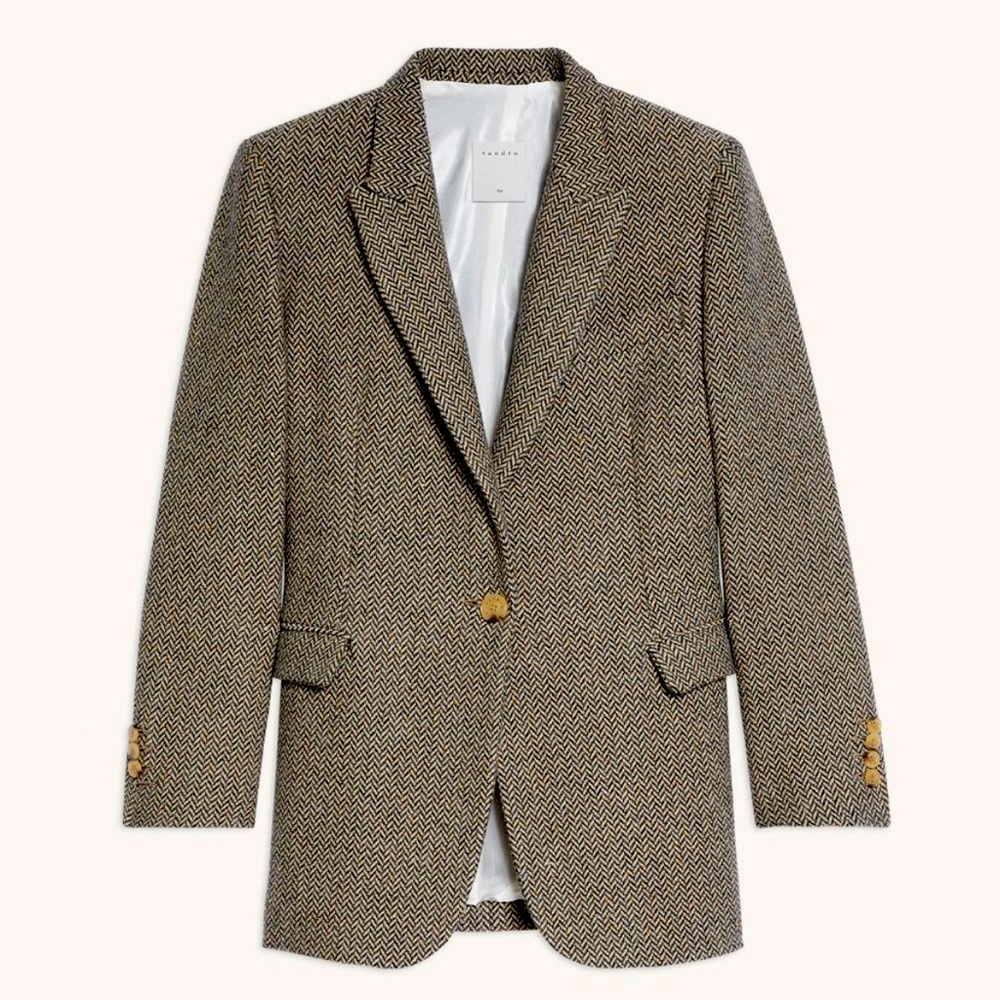 Sandro Herringbone blazer (Used once) .  Open to offers